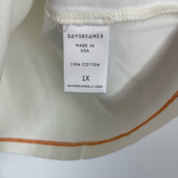 Daydreamer Ransom Note Shrunken Tee Graphic Band Records Vintage White 1X NWT - Picture 5 of 8